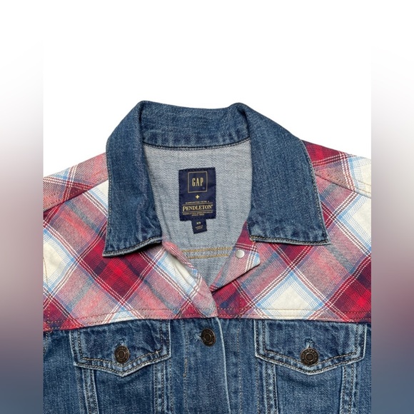Gap x Pendleton Denim/Plaid Jacket Size Medium - Picture 3 of 5